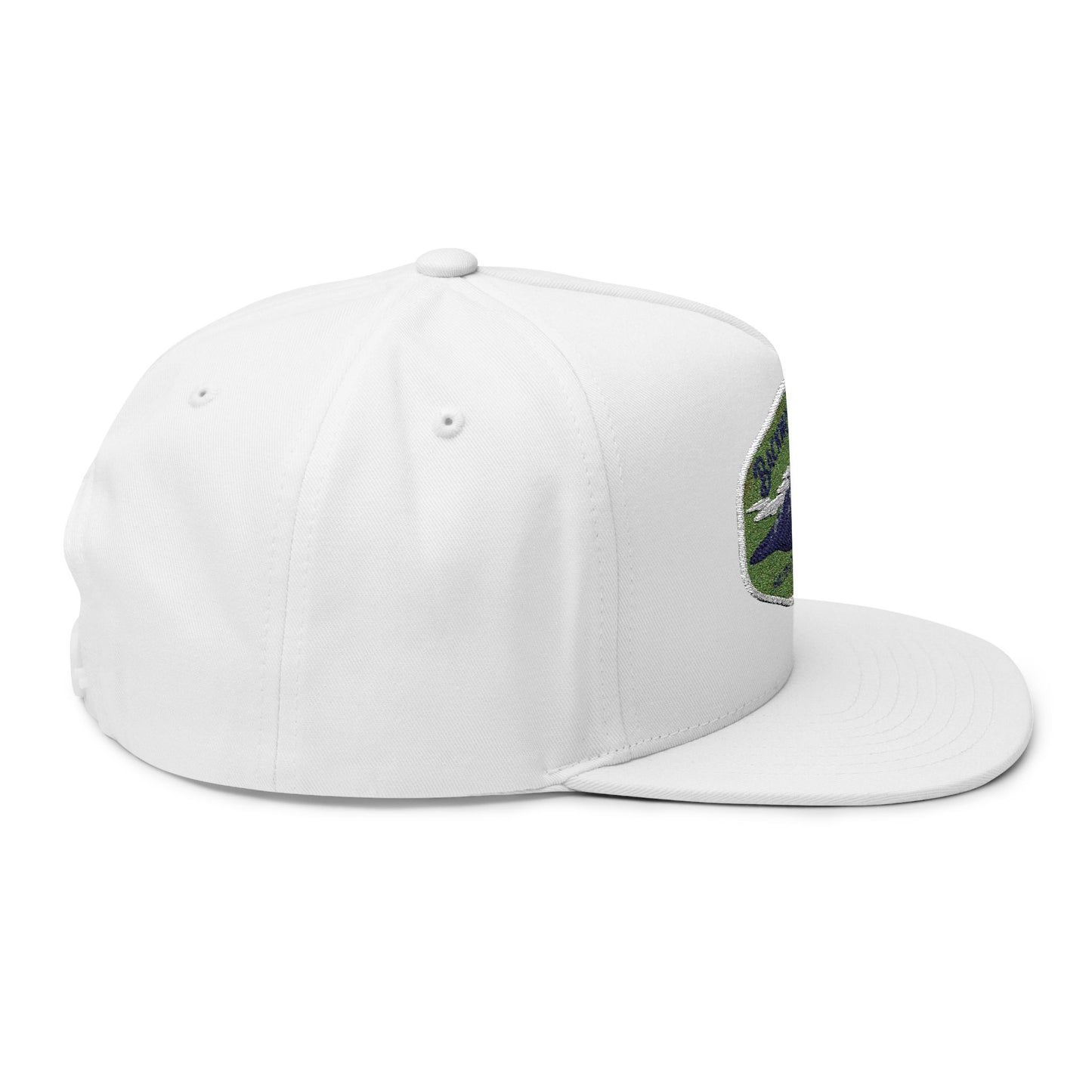 Backwoods Built Embroidered Flat Bill Cap - Stylish Outdoor Hat for Adventure Lovers