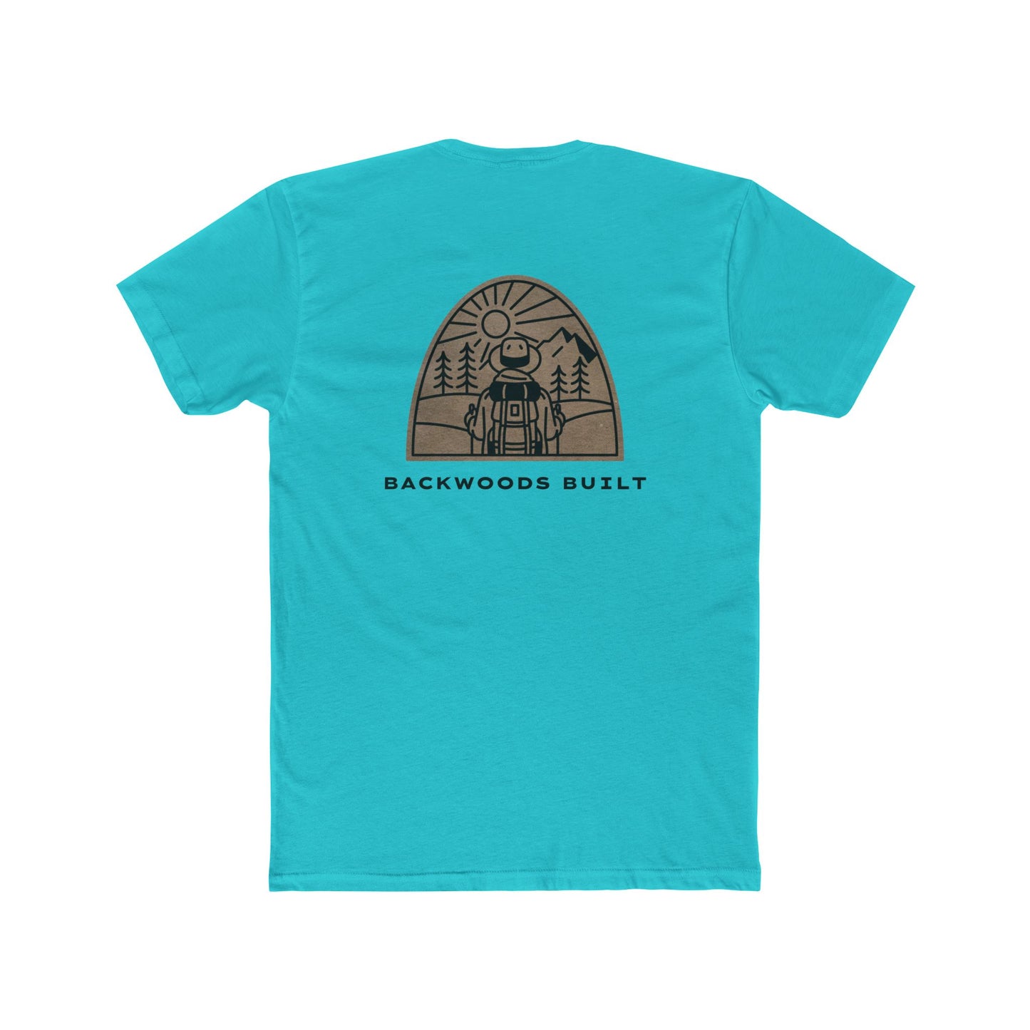 Backwoods Adventure Unisex Cotton Crew Tee - Nature Graphic T-Shirt