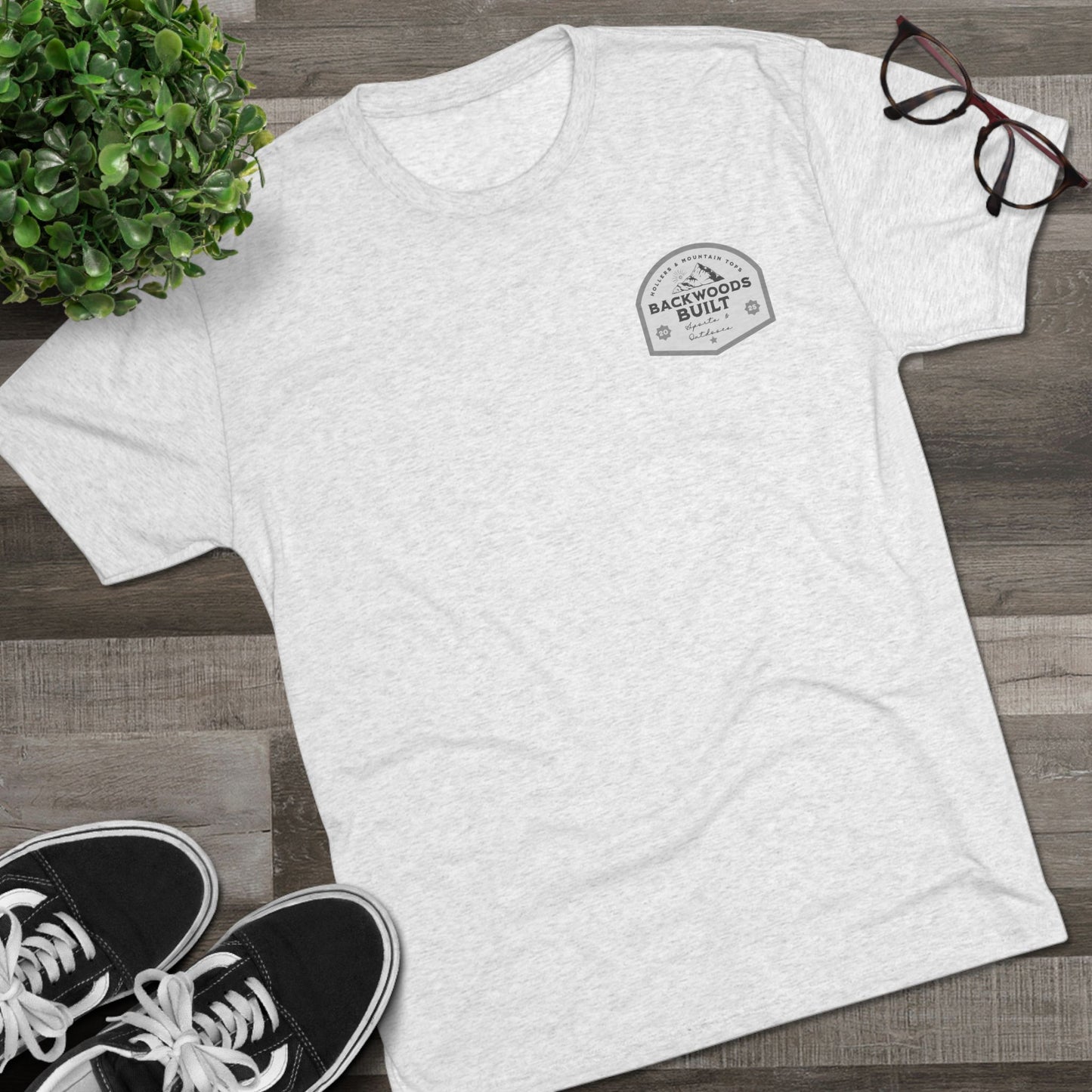 Adventure-Ready Unisex Tri-Blend Crew Tee - 'Backdoors Built' Outdoors Design