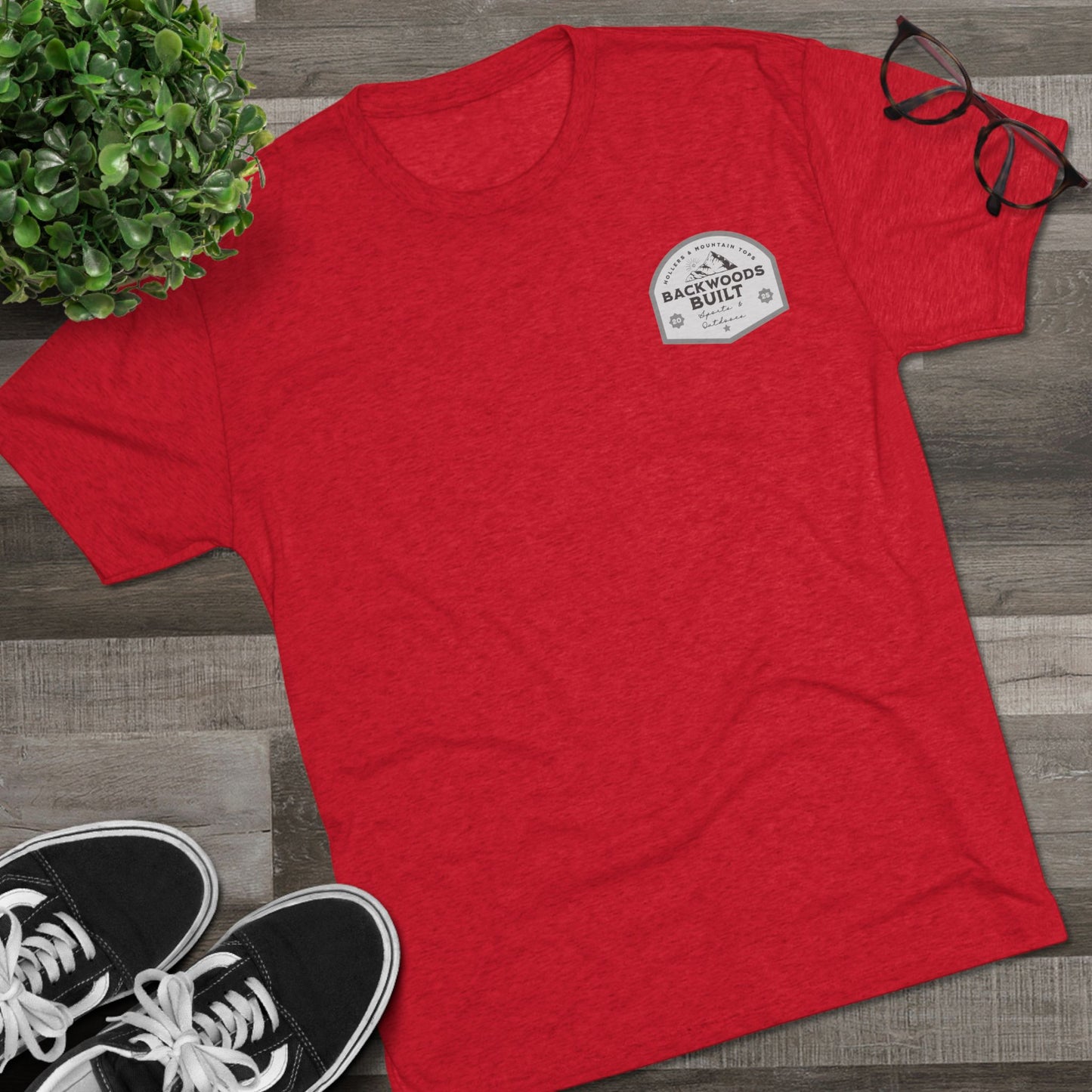 Backwoods Built Unisex Tri-Blend Crew Tee - Outdoor Adventure Tee for Nature Lovers