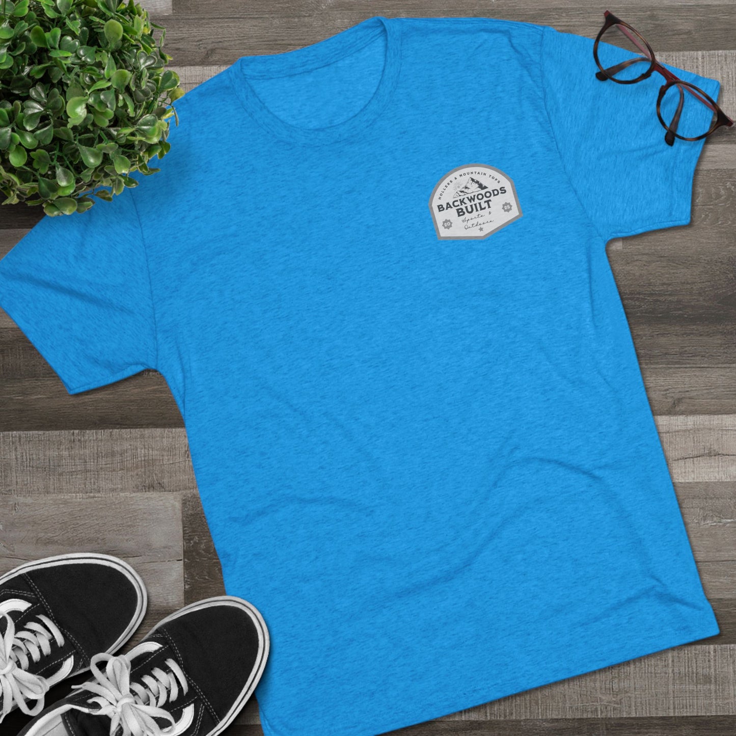 Adventure-Ready Unisex Tri-Blend Crew Tee - 'Backdoors Built' Outdoors Design