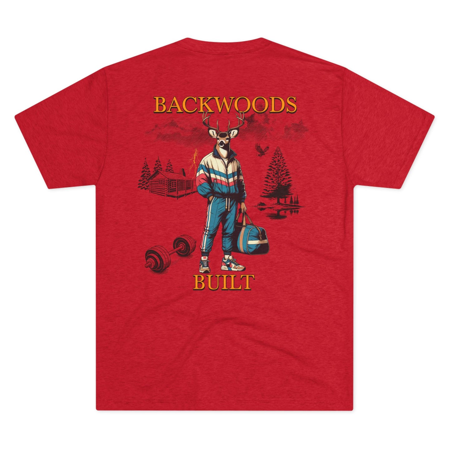 Backwoods Built Unisex Tri-Blend Crew Tee - Outdoor Adventure Tee for Nature Lovers
