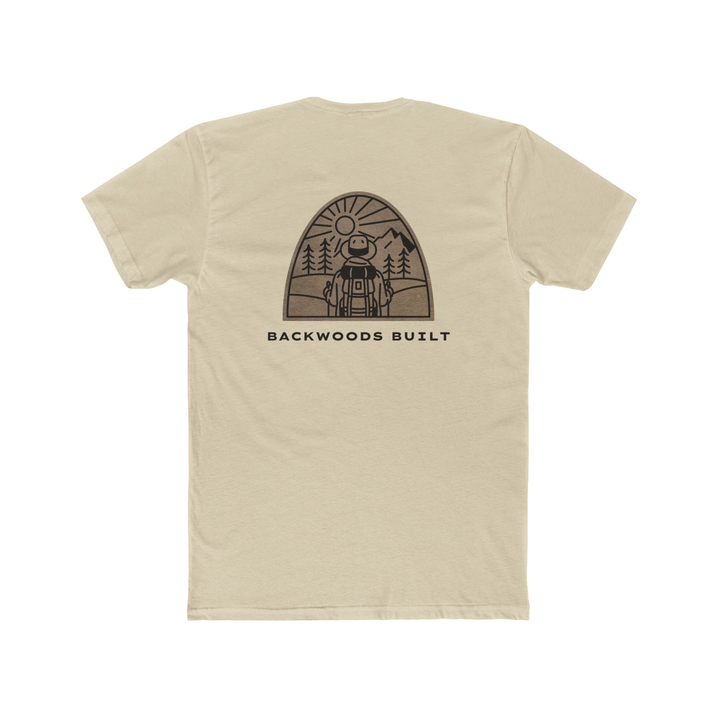 Backwoods Adventure Unisex Cotton Crew Tee - Nature Graphic T-Shirt