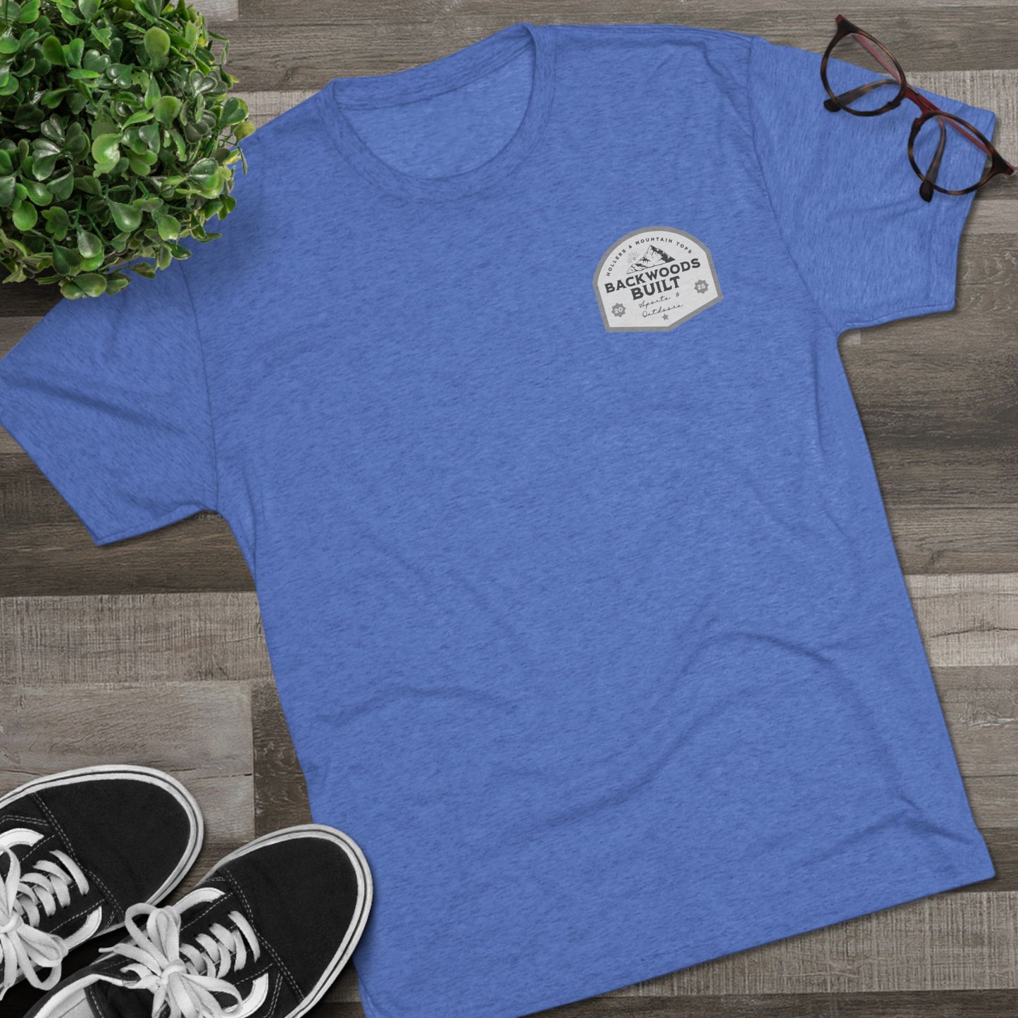 Adventure-Ready Unisex Tri-Blend Crew Tee - 'Backdoors Built' Outdoors Design