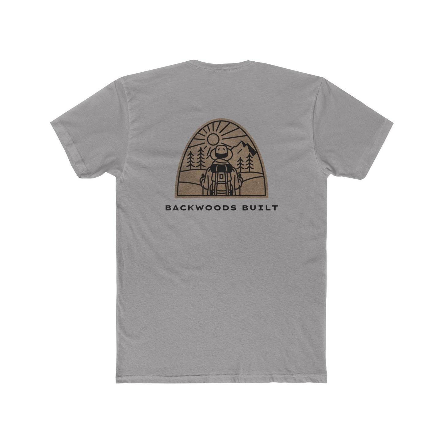Backwoods Adventure Unisex Cotton Crew Tee - Nature Graphic T-Shirt