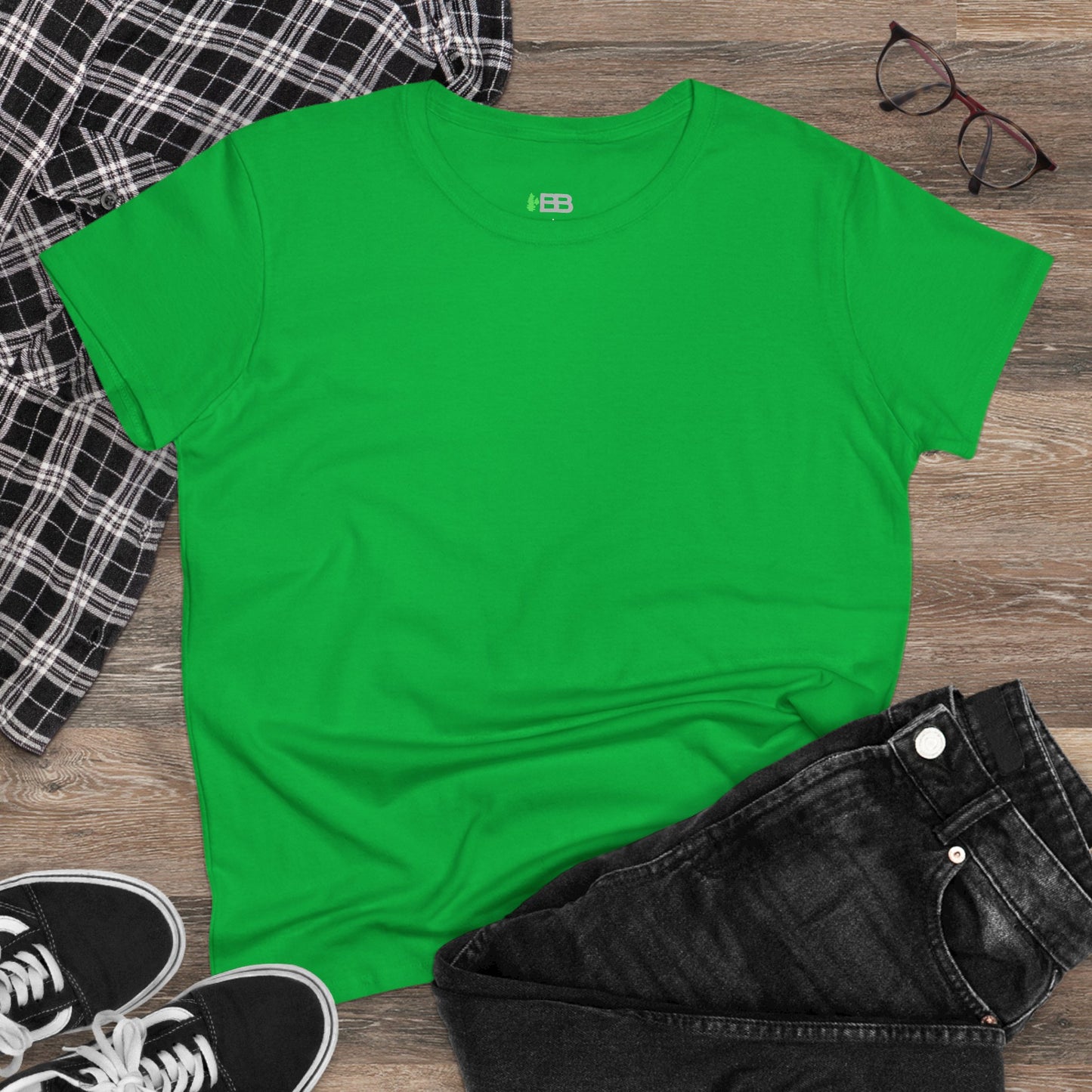 Women’s Midweight Cotton Tee - Comfortable & Versatile Casual Wear