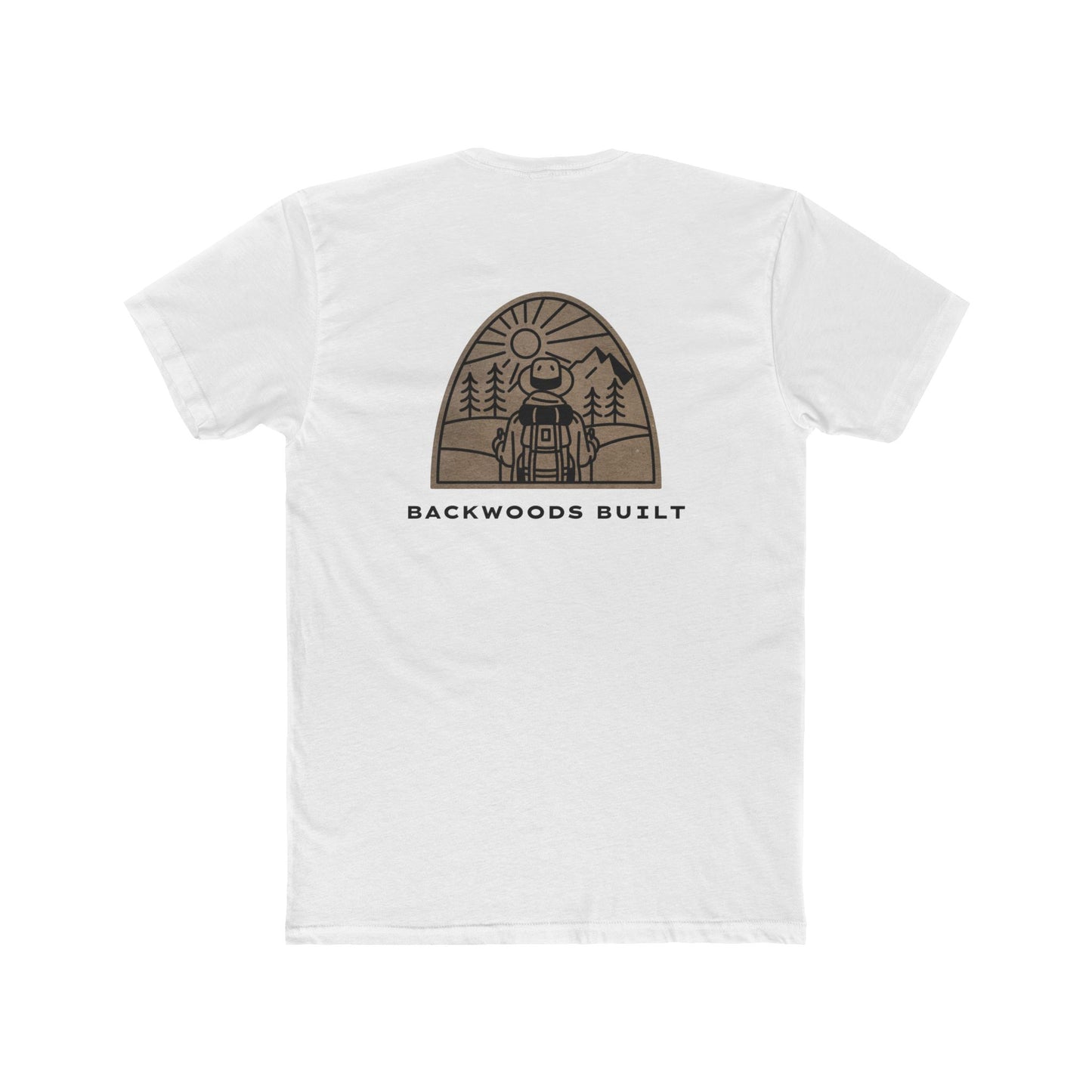 Backwoods Adventure Unisex Cotton Crew Tee - Nature Graphic T-Shirt