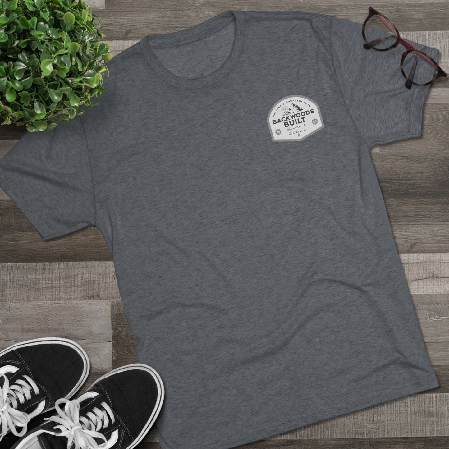 Backwoods Built Unisex Tri-Blend Crew Tee - Outdoor Adventure Tee for Nature Lovers