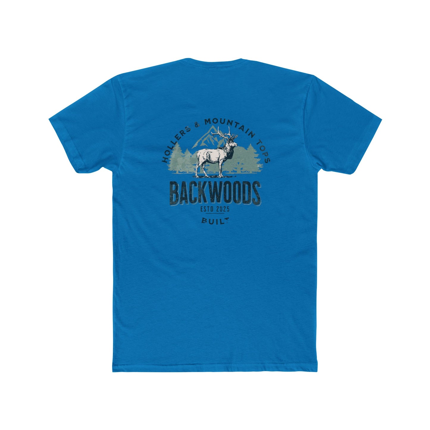 Backwoods Outdoor Crew Tee — "Backwoods" Elk Mountain Graphic T-Shirt