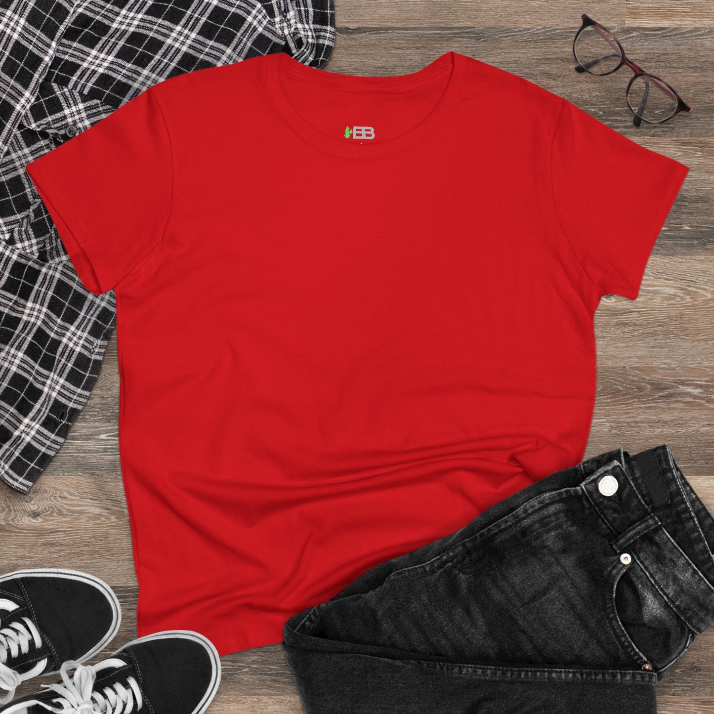 Women’s Midweight Cotton Tee - Comfortable & Versatile Casual Wear