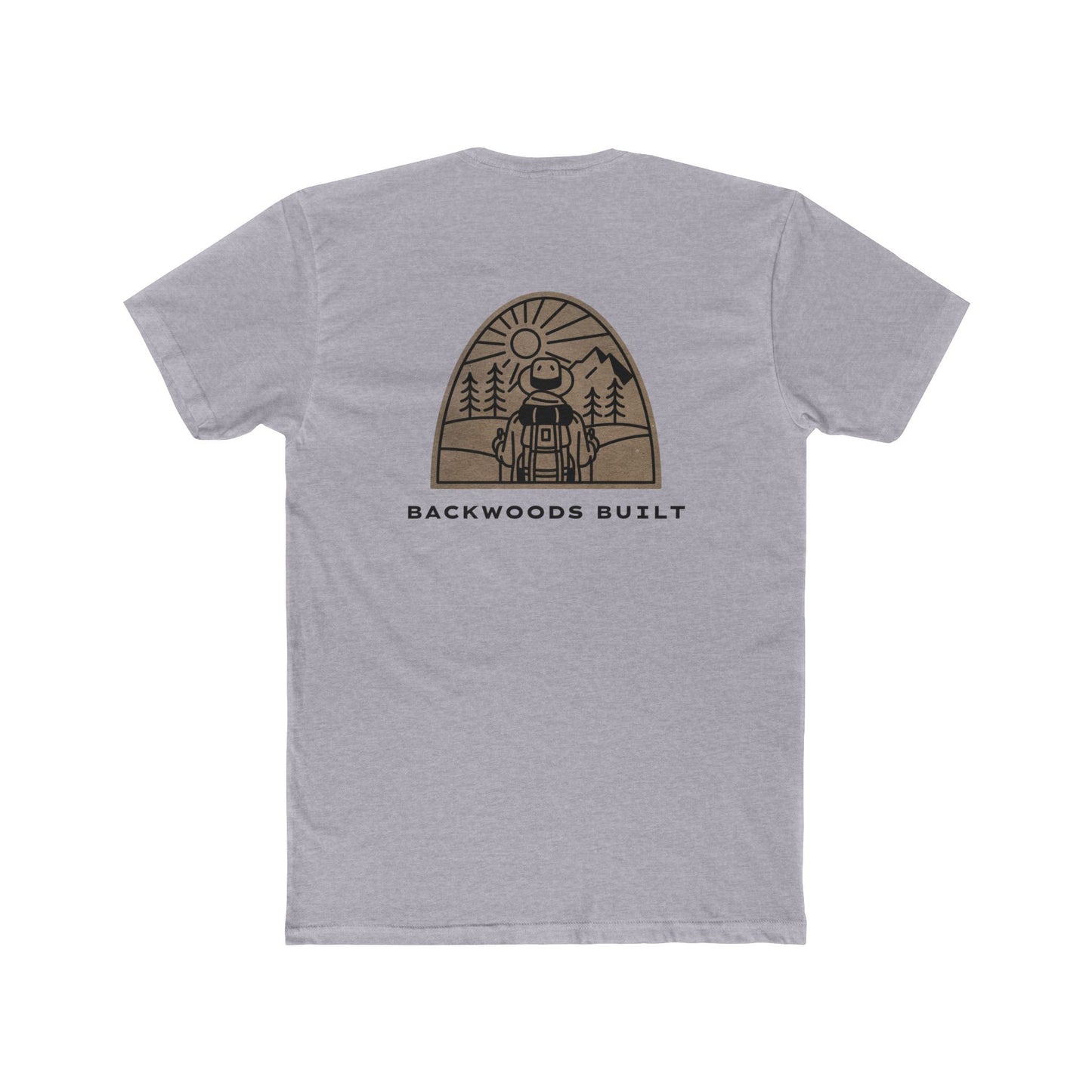 Backwoods Adventure Unisex Cotton Crew Tee - Nature Graphic T-Shirt