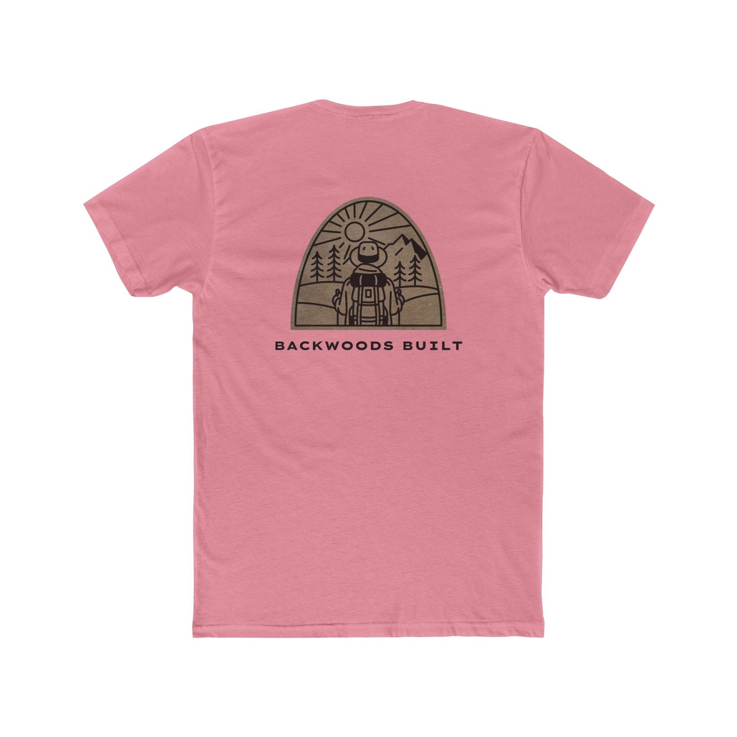 Backwoods Adventure Unisex Cotton Crew Tee - Nature Graphic T-Shirt