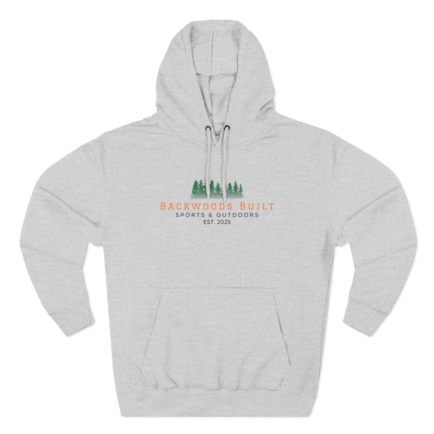 Backwoods Built Hoodie — Outdoor Forest Graphic Fleece Hoodie