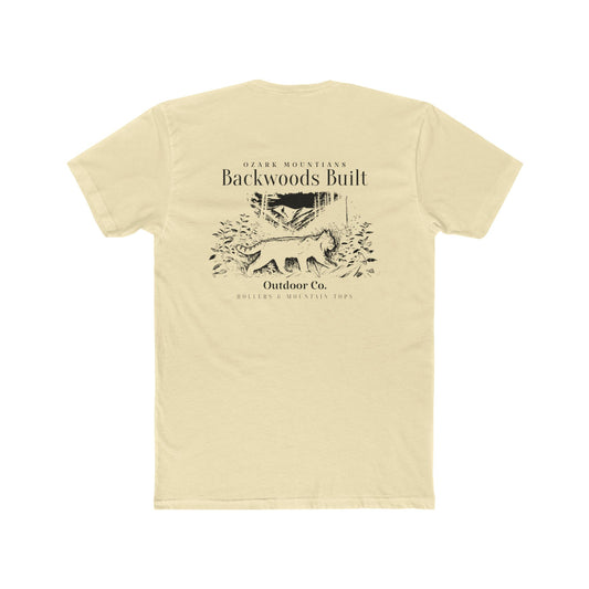 Backwoods Built Outdoor Co. Tee — Vintage Mountain & Fox Graphic T-Shirt