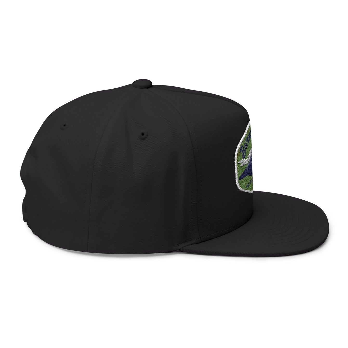Backwoods Built Embroidered Flat Bill Cap - Stylish Outdoor Hat for Adventure Lovers