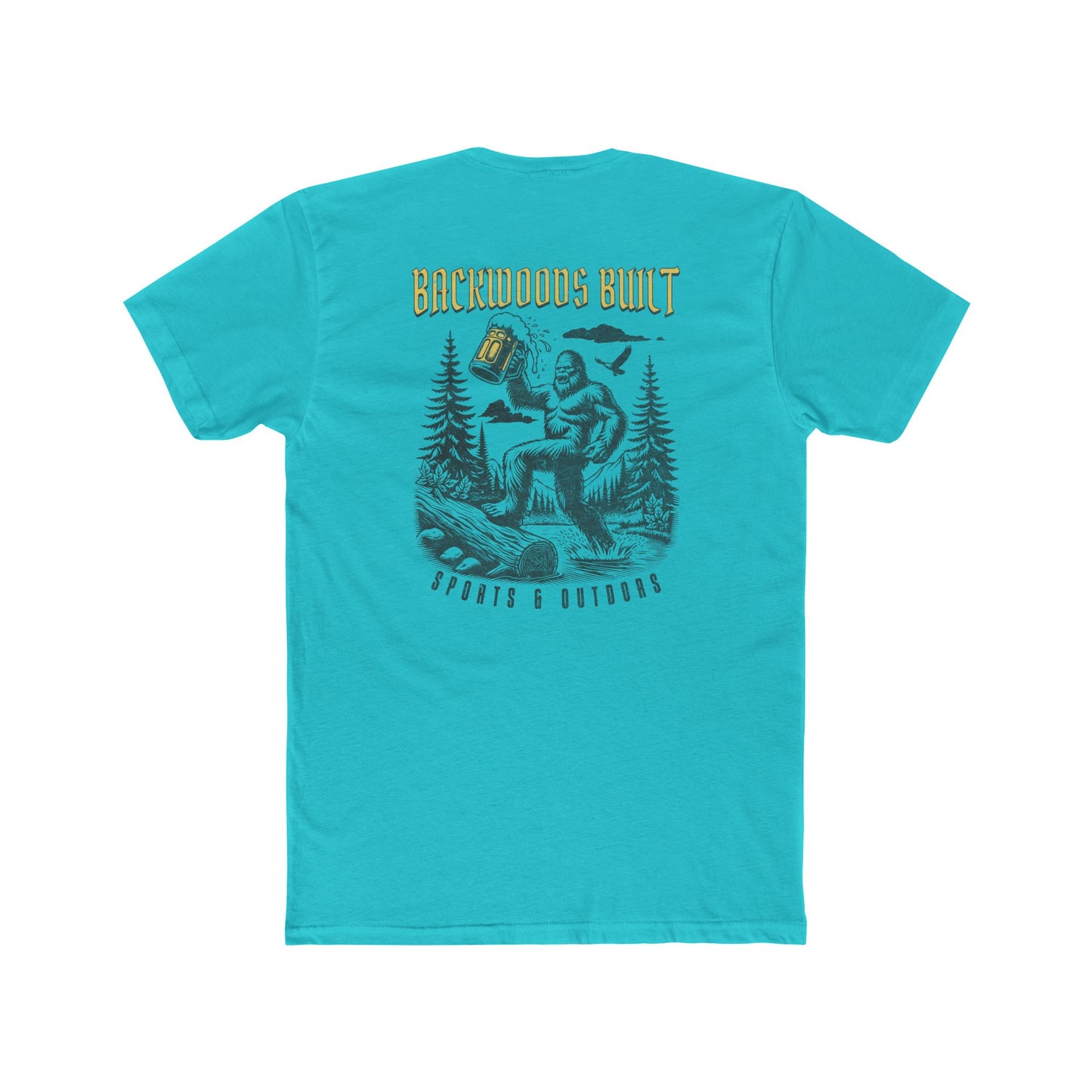 Backwoods Built Crew Tee — Rustic Outdoorsman Camping T‑Shirt