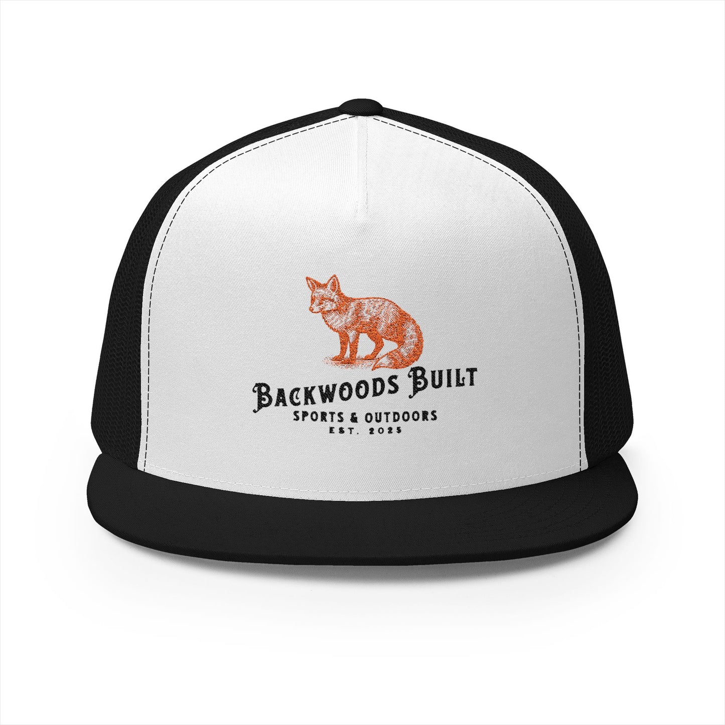 Embroidered Trucker Cap — Backwoods Built Fox Logo