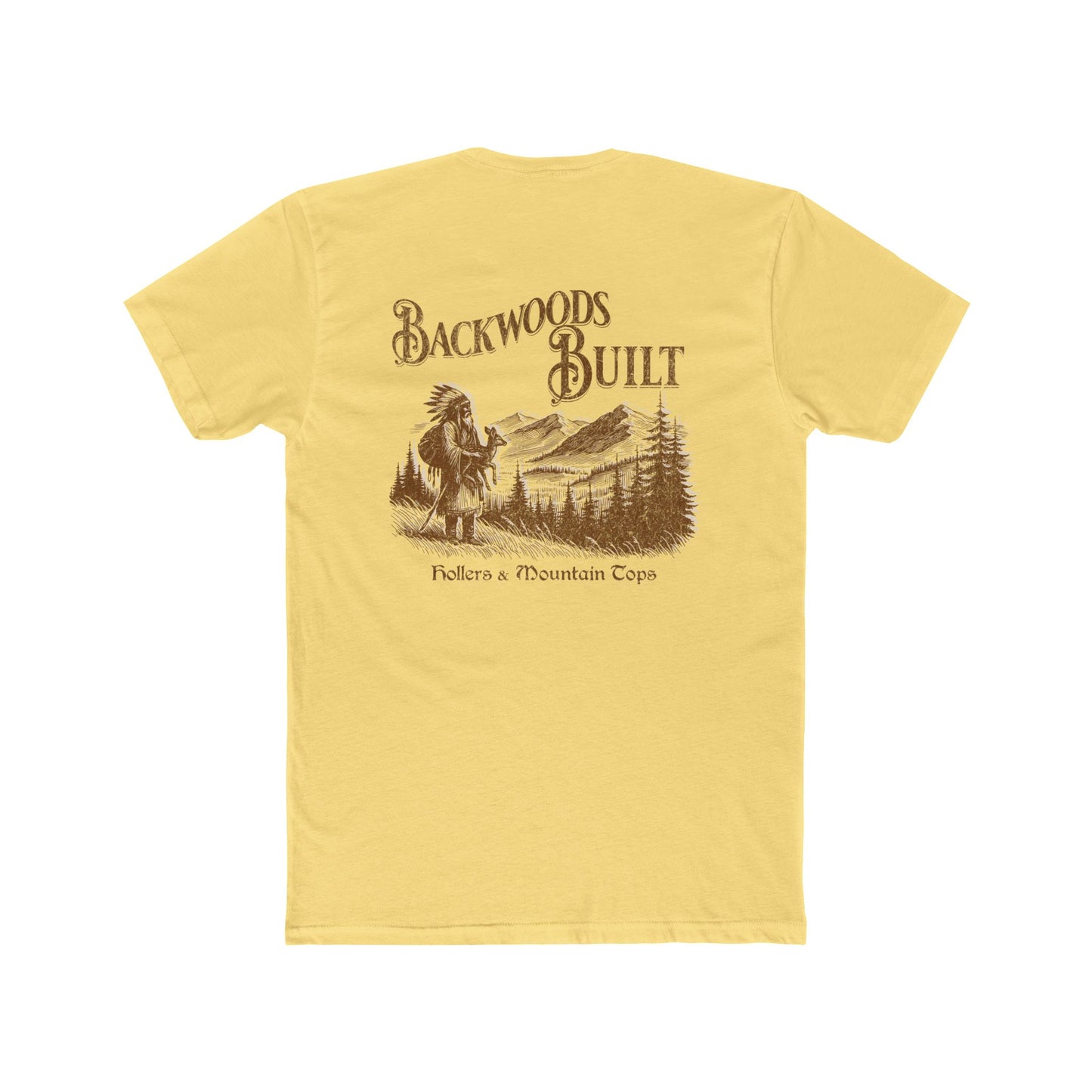 Backwoods Built T-Shirt — Rustic Mountain Outdoors Tee ("Backwoods Built")