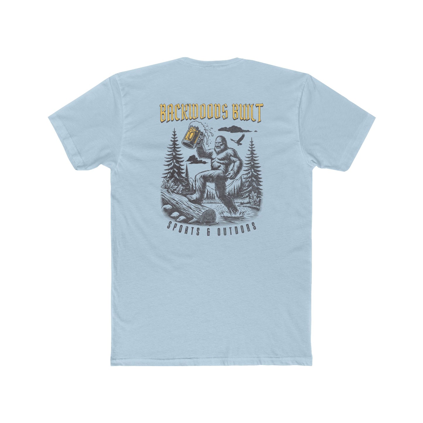 Backwoods Built Crew Tee — Rustic Outdoorsman Camping T‑Shirt