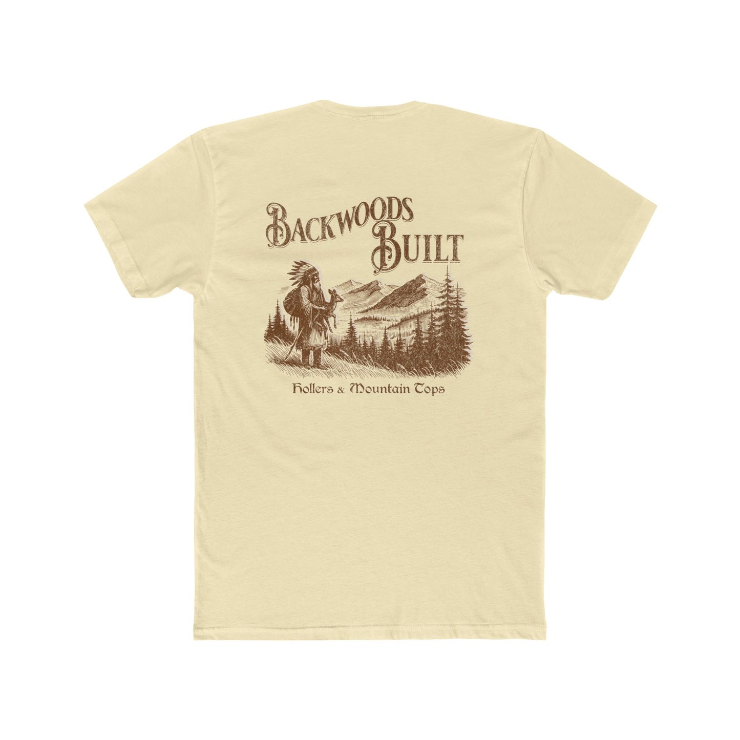 Backwoods Built T-Shirt — Rustic Mountain Outdoors Tee ("Backwoods Built")