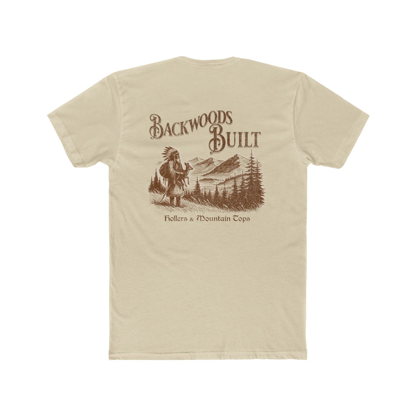 Backwoods Built T-Shirt — Rustic Mountain Outdoors Tee ("Backwoods Built")