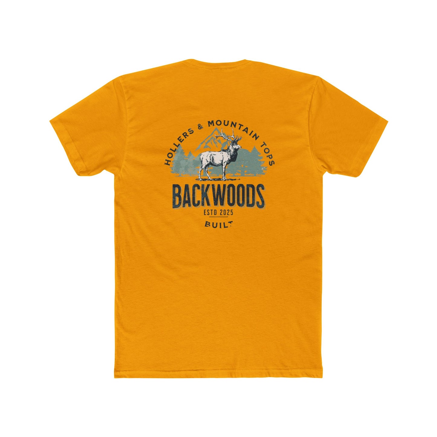 Backwoods Outdoor Crew Tee — "Backwoods" Elk Mountain Graphic T-Shirt