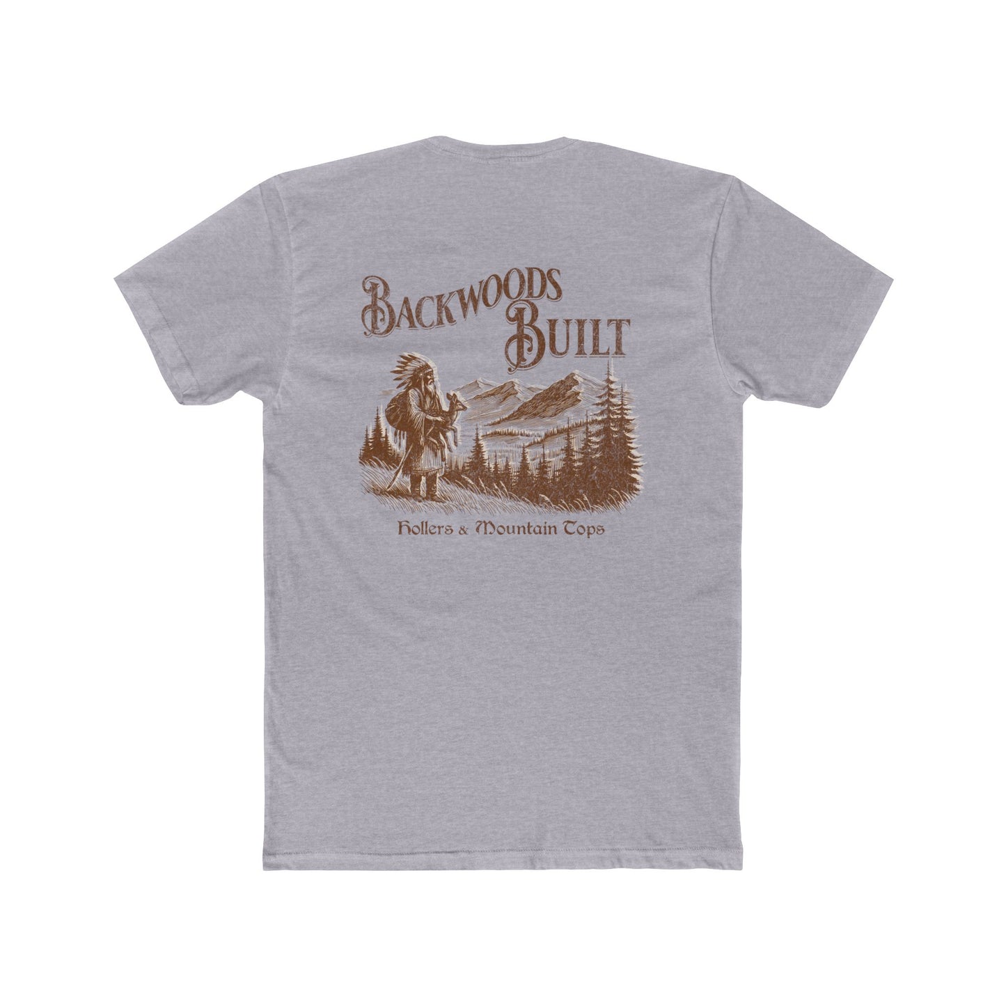 Backwoods Built T-Shirt — Rustic Mountain Outdoors Tee ("Backwoods Built")