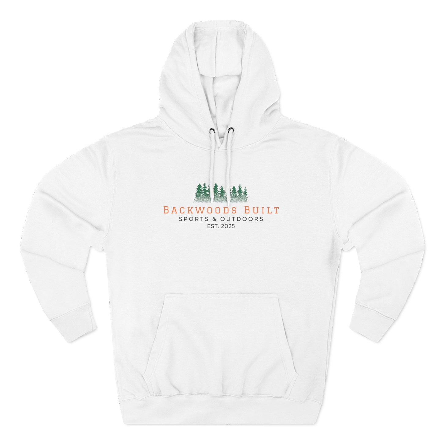 Backwoods Built Hoodie — Outdoor Forest Graphic Fleece Hoodie