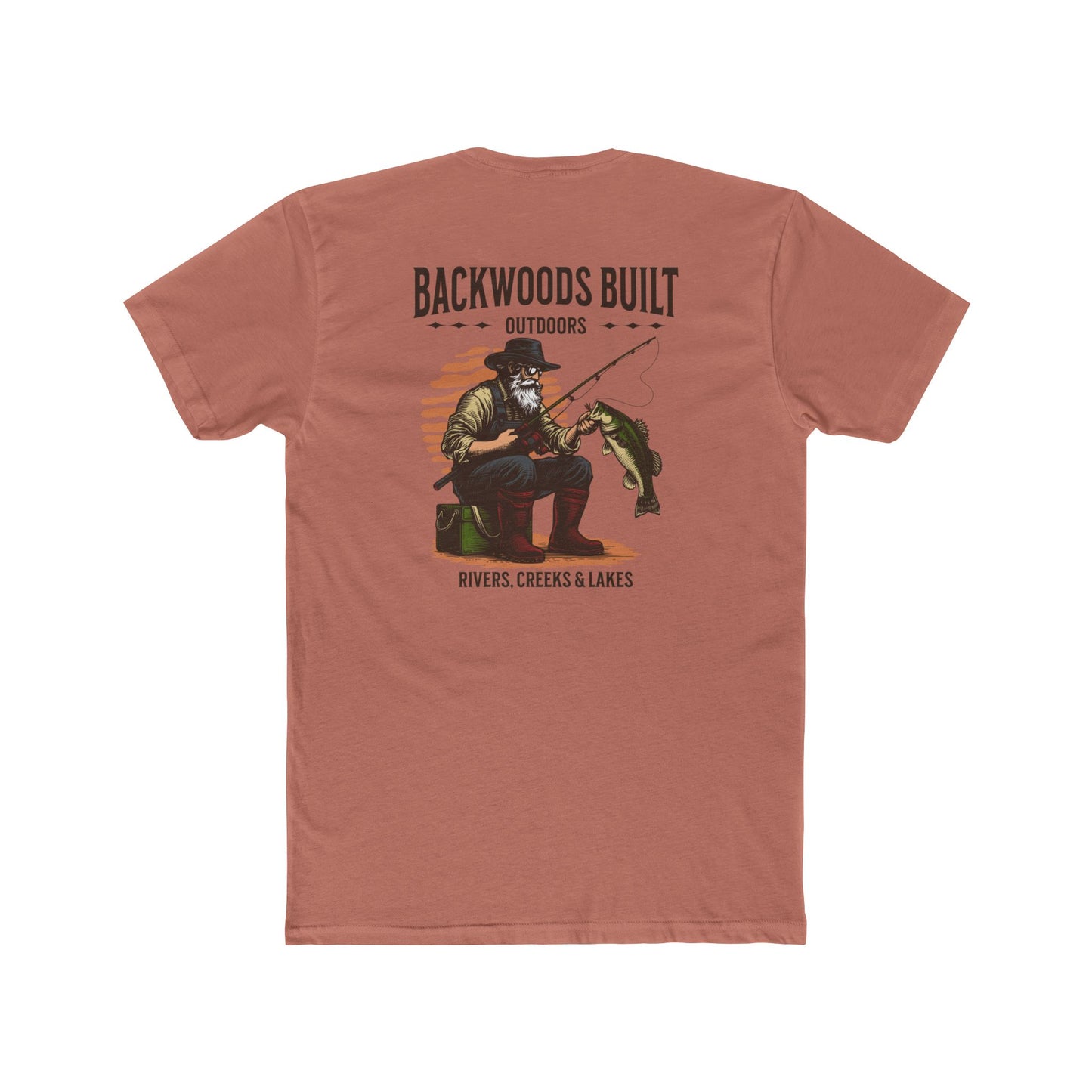 Backwoods Built Outdoors T-Shirt — 'Backwoods Built' Fishing Graphic Tee