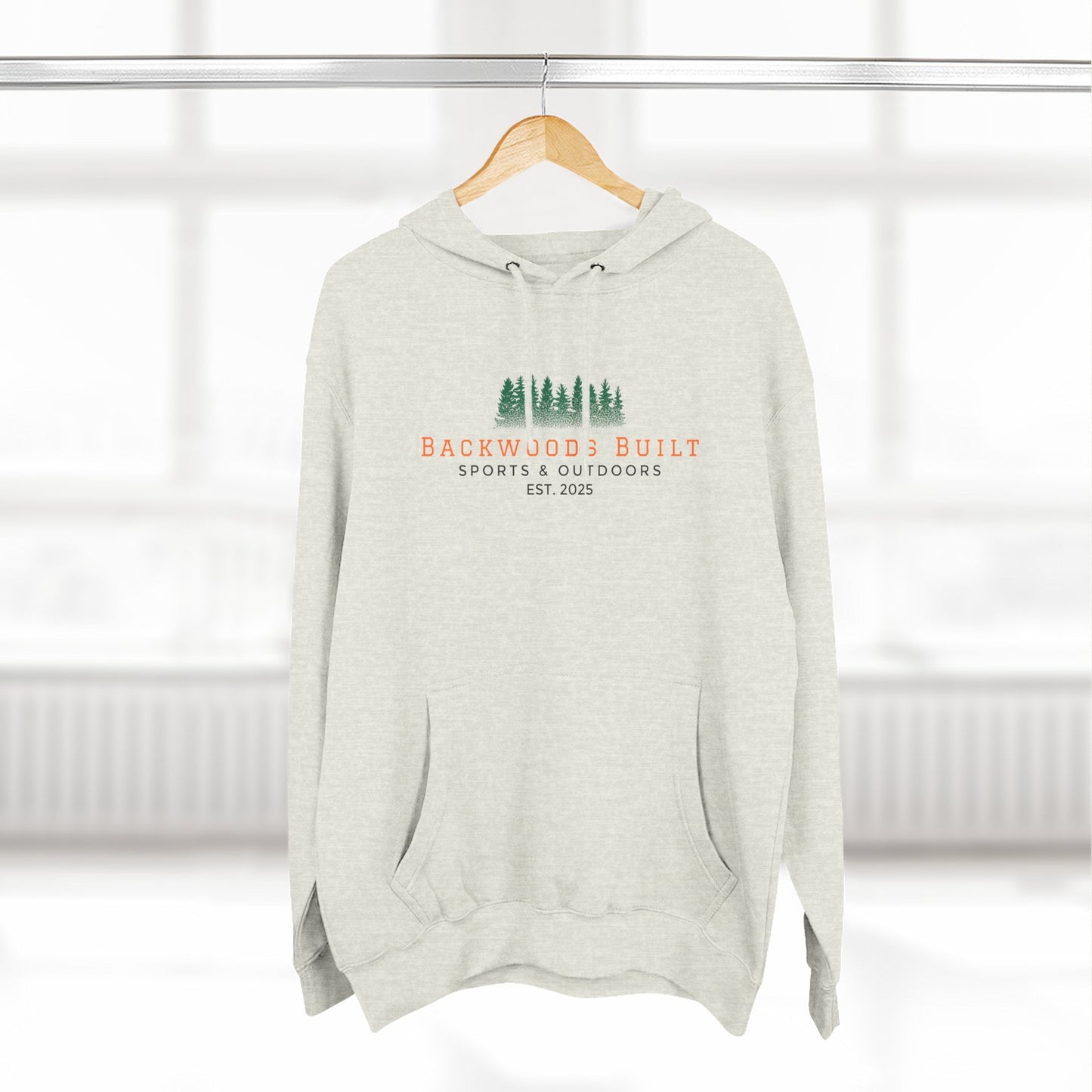 Backwoods Built Hoodie — Outdoor Forest Graphic Fleece Hoodie