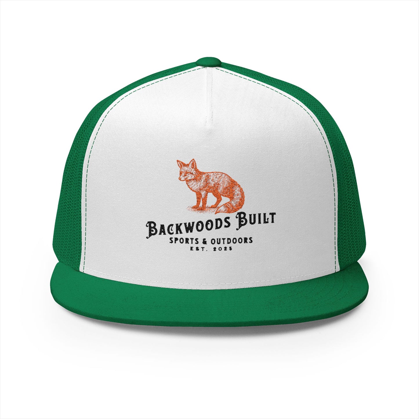 Embroidered Trucker Cap — Backwoods Built Fox Logo