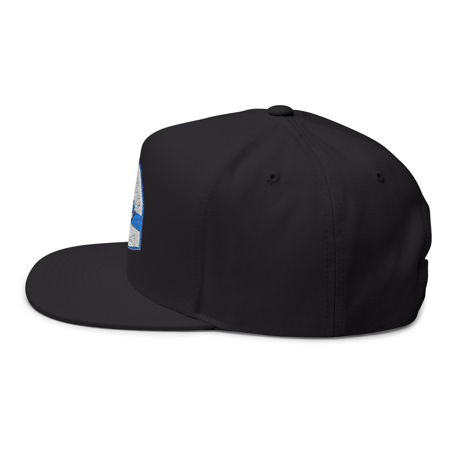 Embroidered Flat Bill Cap - Backwoods Bulls Design