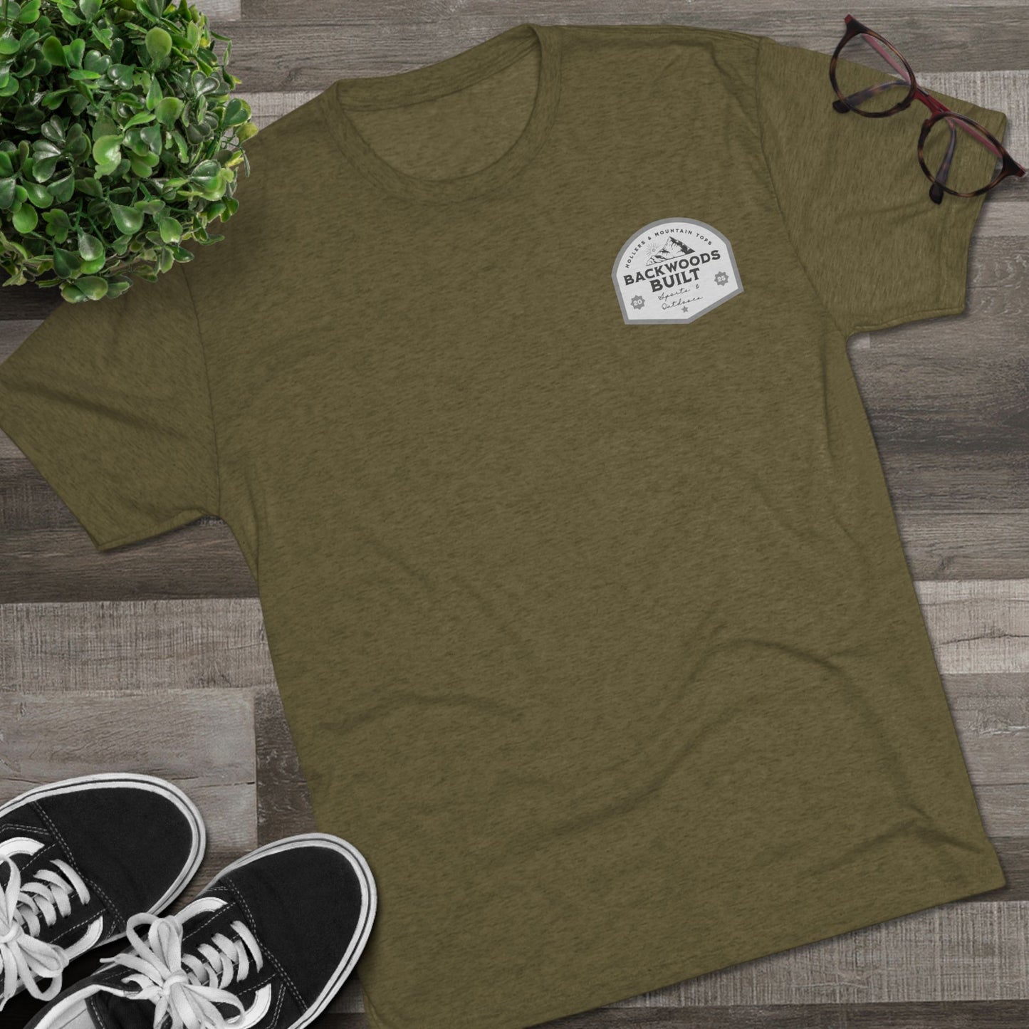 Backwoods Built Unisex Tri-Blend Crew Tee - Outdoor Adventure Tee for Nature Lovers