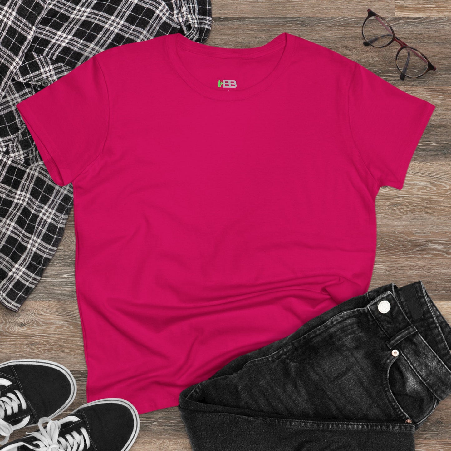 Women’s Midweight Cotton Tee - Comfortable & Versatile Casual Wear