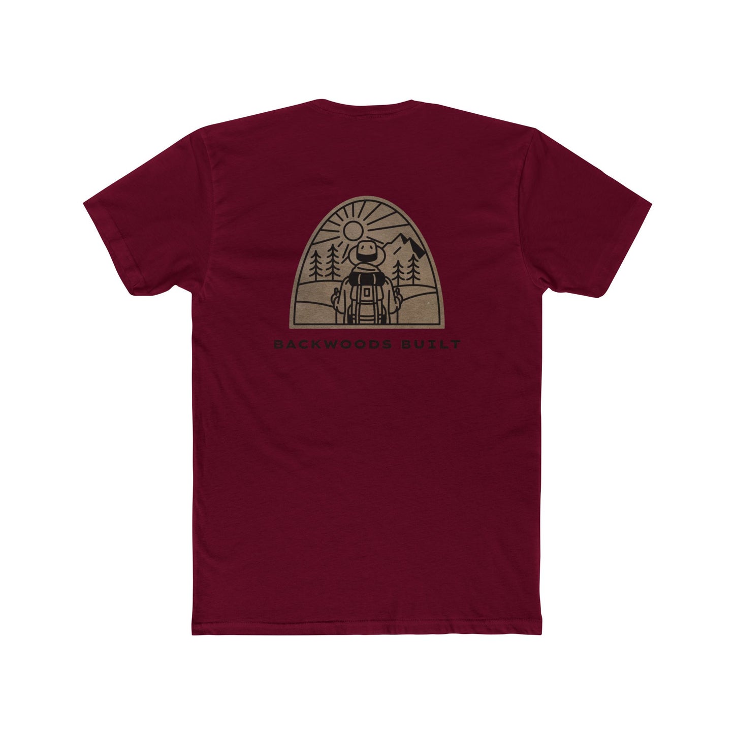 Backwoods Adventure Unisex Cotton Crew Tee - Nature Graphic T-Shirt