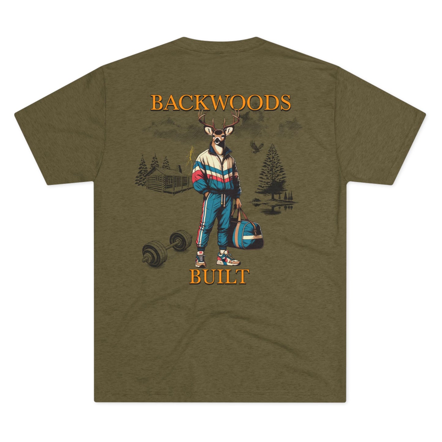 Backwoods Built Unisex Tri-Blend Crew Tee - Outdoor Adventure Tee for Nature Lovers