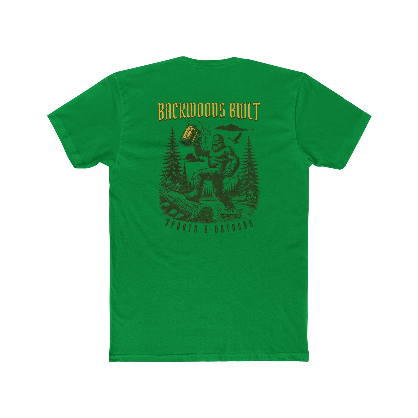 Backwoods Built Crew Tee — Rustic Outdoorsman Camping T‑Shirt