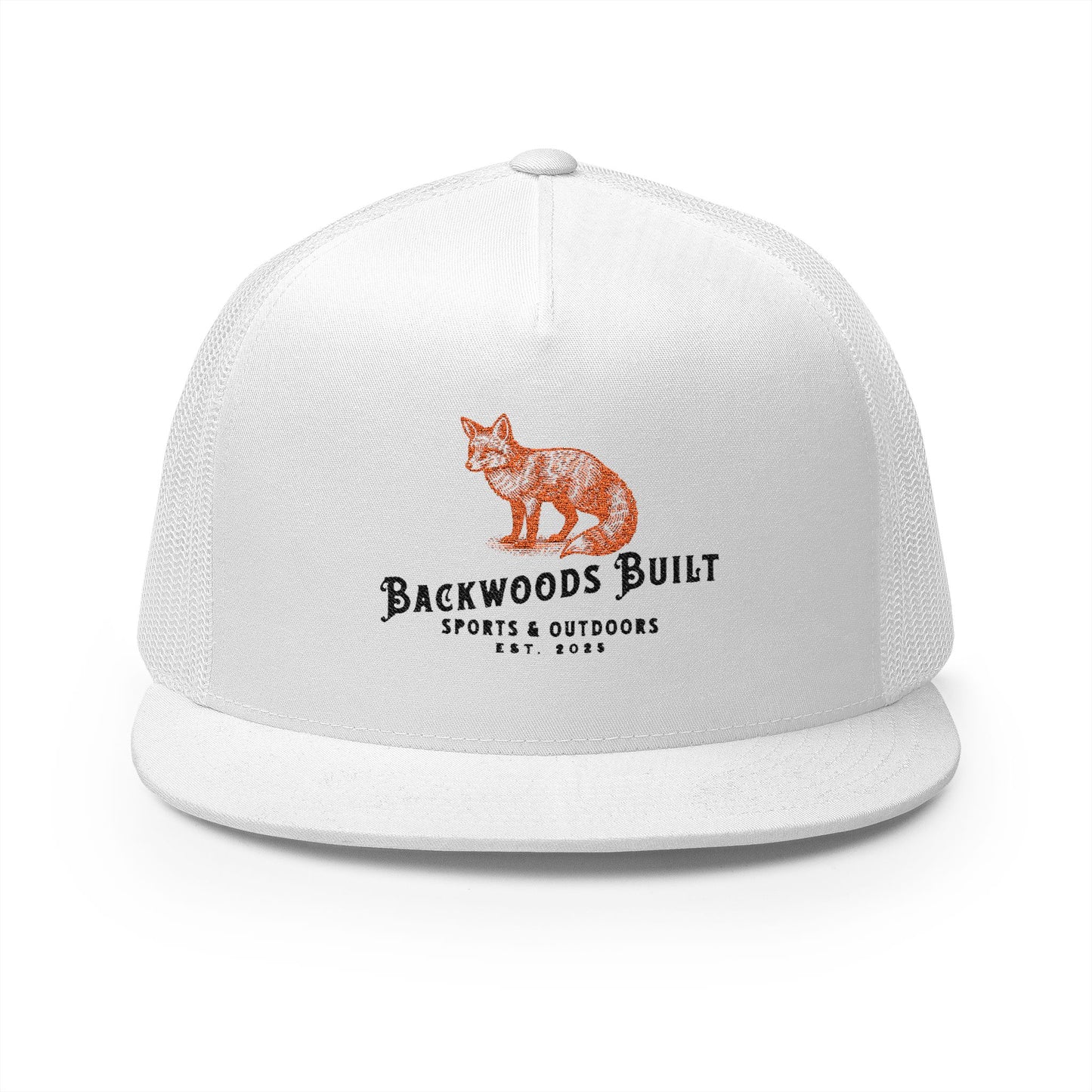 Embroidered Trucker Cap — Backwoods Built Fox Logo