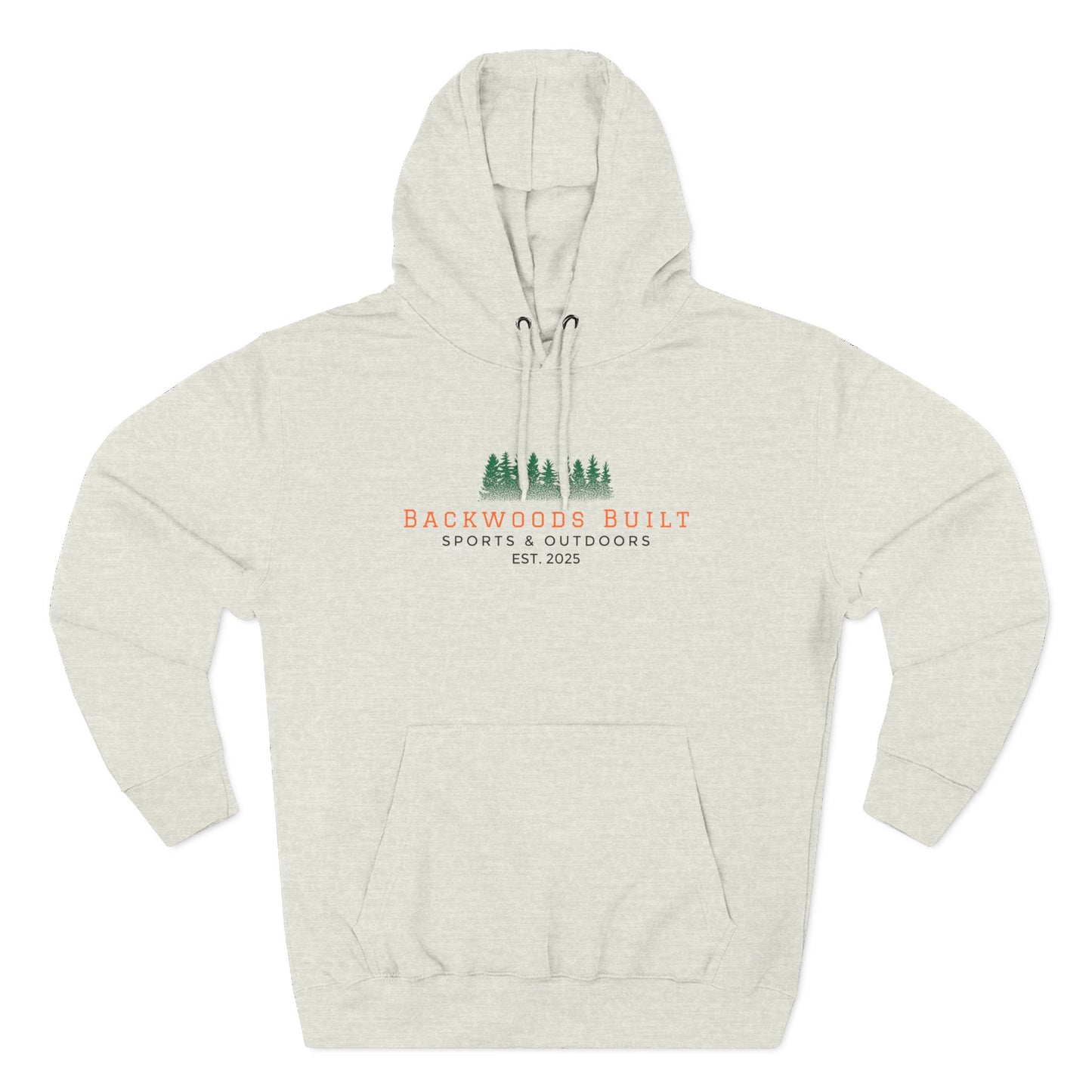 Backwoods Built Hoodie — Outdoor Forest Graphic Fleece Hoodie