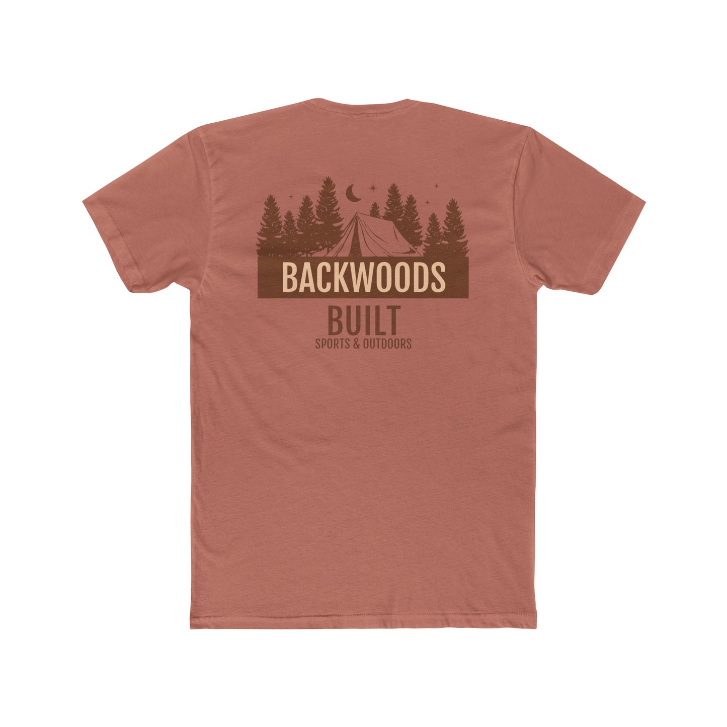 Backwoods Built Unisex Cotton Crew Tee - Outdoor Adventure Shirt