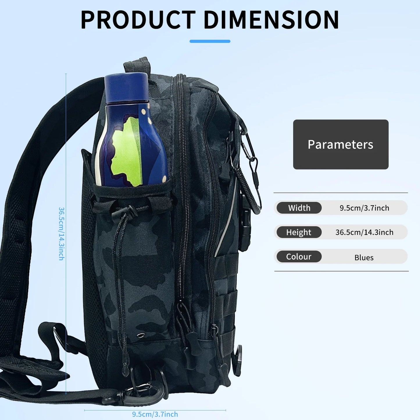 Fishing Backpack Bag with Rod Holder, Outdoor Travel Fishing Rod Reel Tackle Bag Water-Resistant Fishing