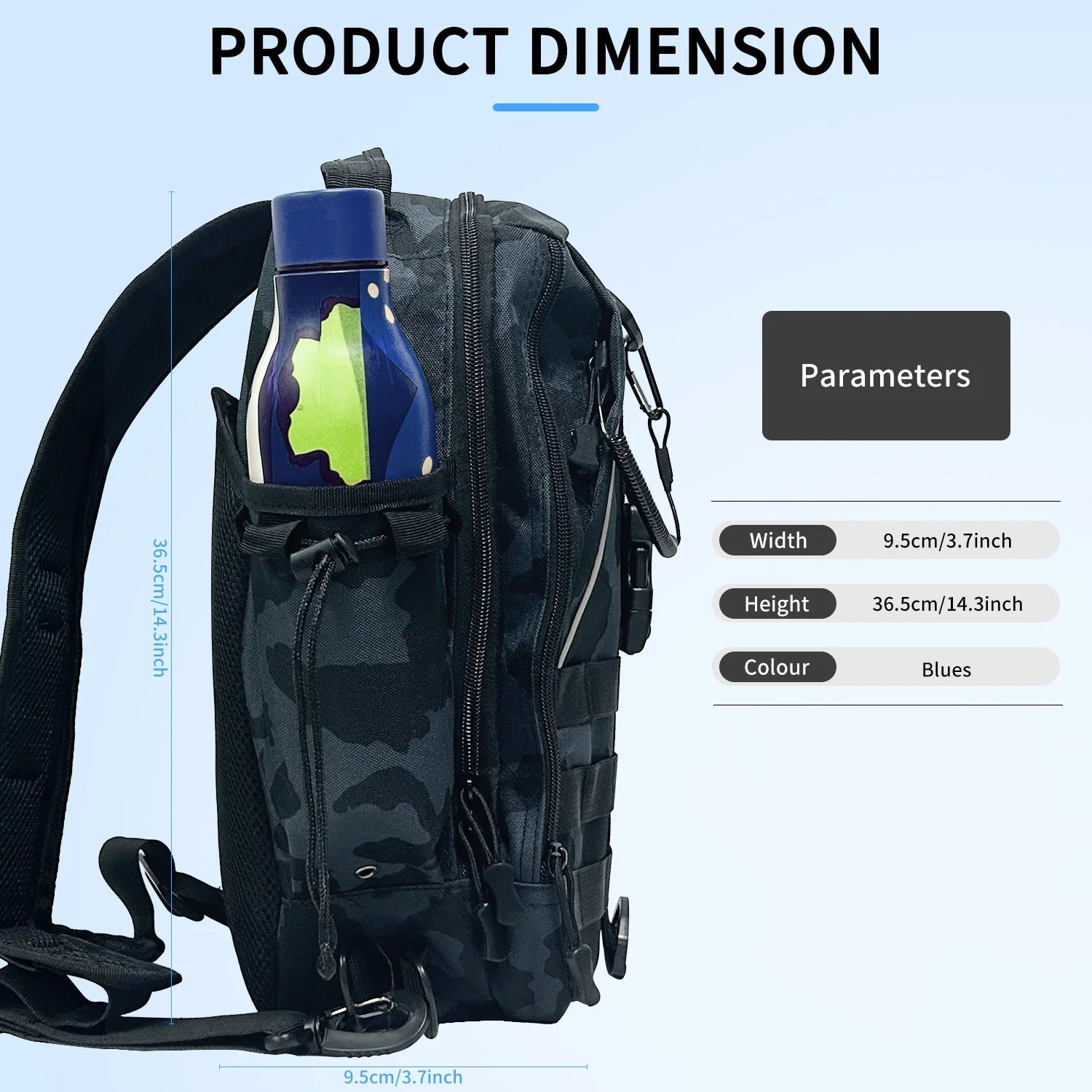 Fishing Backpack Bag with Rod Holder, Outdoor Travel Fishing Rod Reel Tackle Bag Water-Resistant Fishing