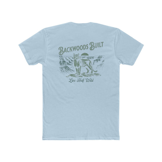 Backwoods Built T-Shirt — 'Live Half Wild' Outdoor Graphic Tee