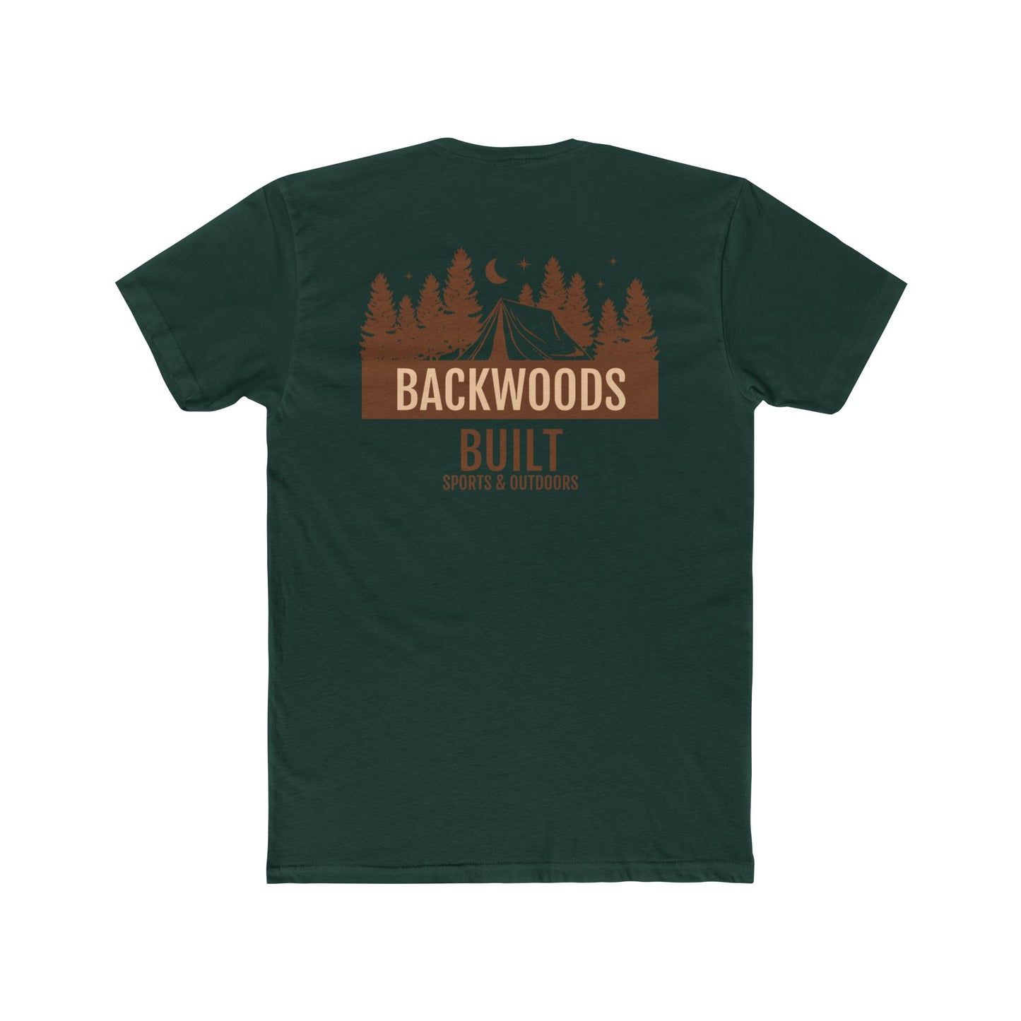 Backwoods Built Unisex Cotton Crew Tee - Outdoor Adventure Shirt