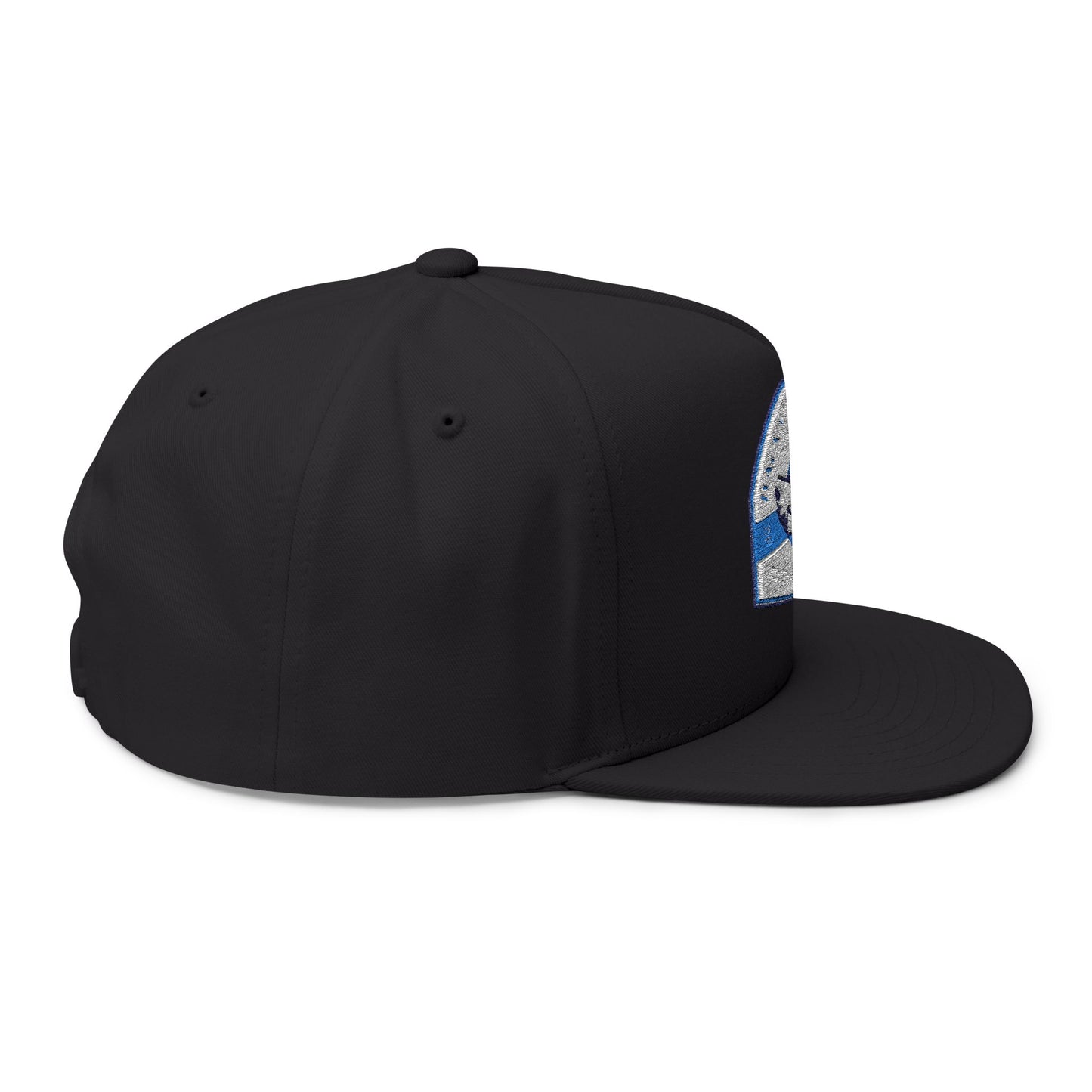 Embroidered Flat Bill Cap - Backwoods Bulls Design