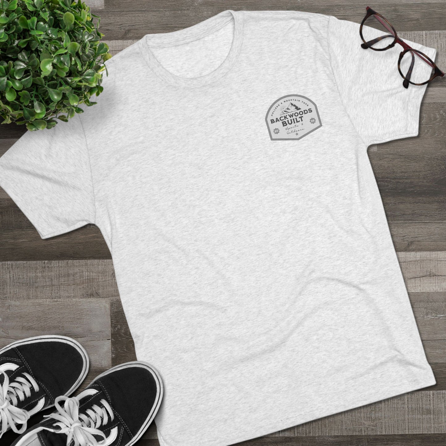 Backwoods Built Unisex Tri-Blend Crew Tee - Outdoor Adventure Tee for Nature Lovers