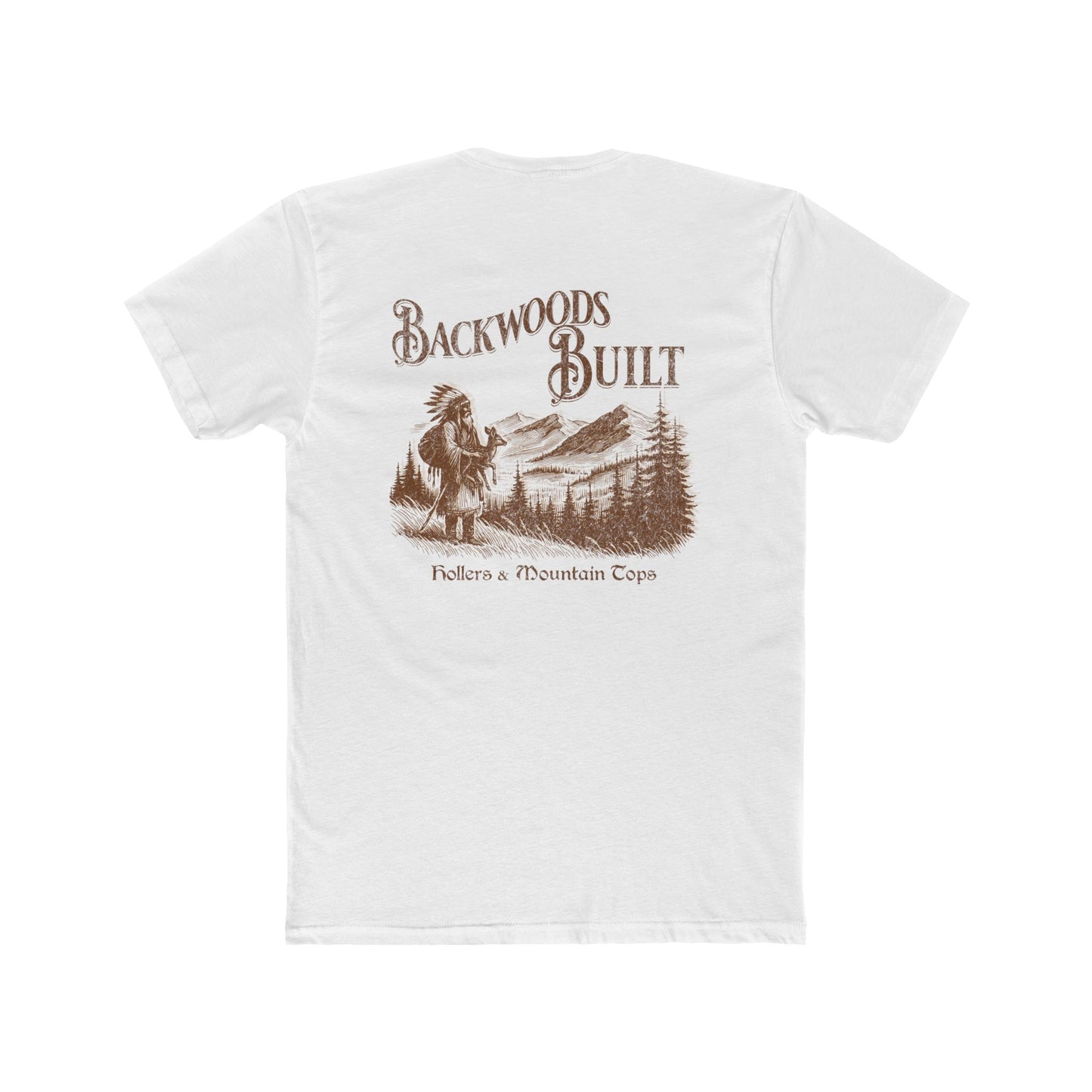 Backwoods Built T-Shirt — Rustic Mountain Outdoors Tee ("Backwoods Built")