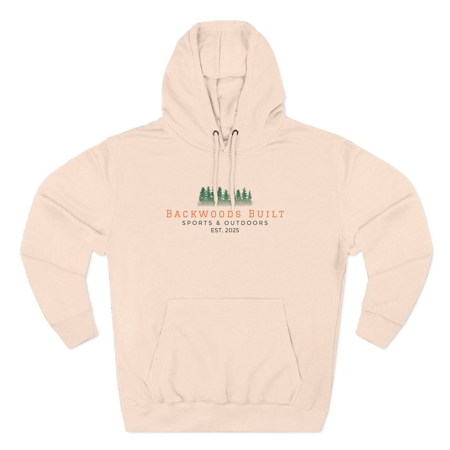 Backwoods Built Hoodie — Outdoor Forest Graphic Fleece Hoodie