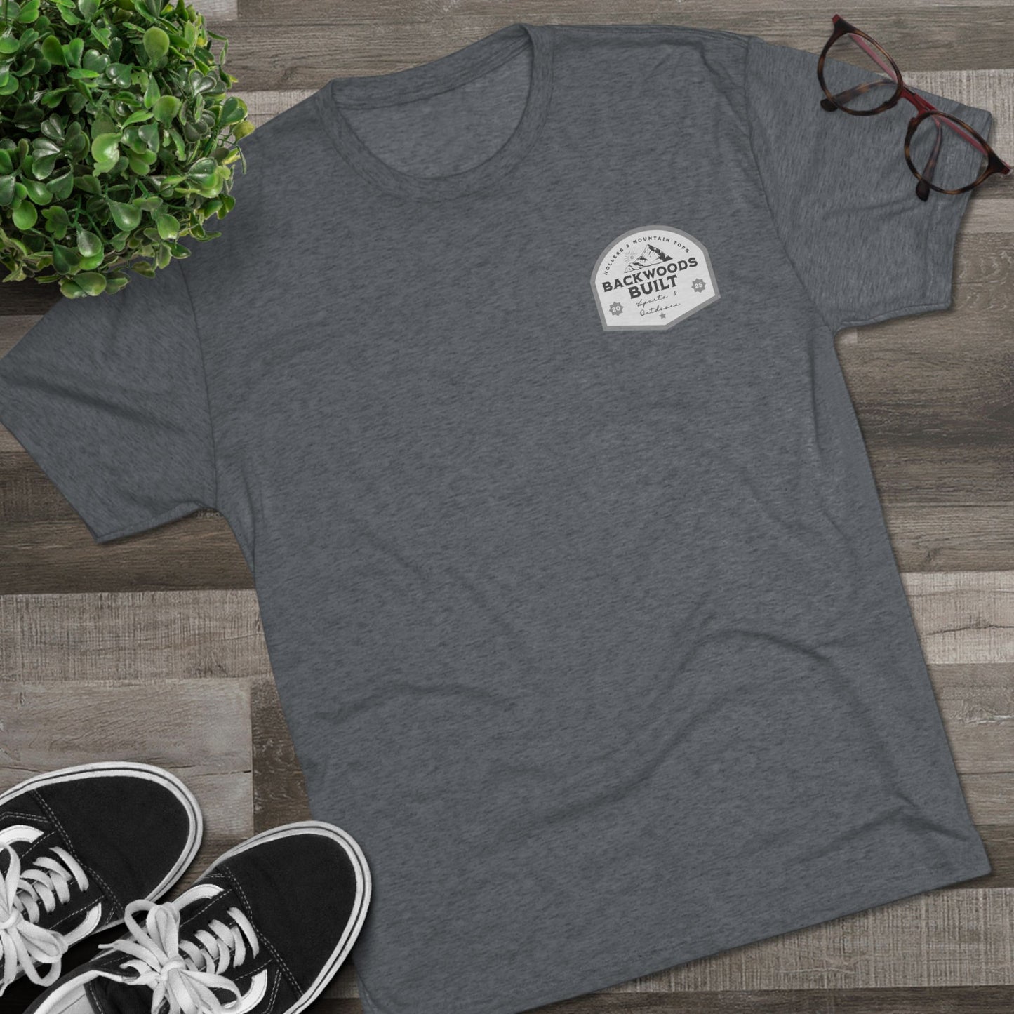 Adventure-Ready Unisex Tri-Blend Crew Tee - 'Backdoors Built' Outdoors Design