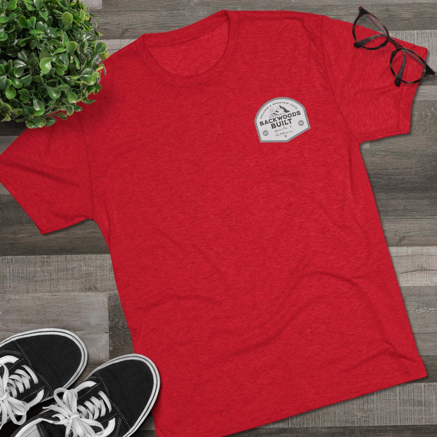 Adventure-Ready Unisex Tri-Blend Crew Tee - 'Backdoors Built' Outdoors Design